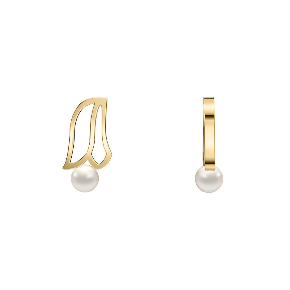 愛·完美系列 勇氣 10K金 珍珠耳環 EE0208