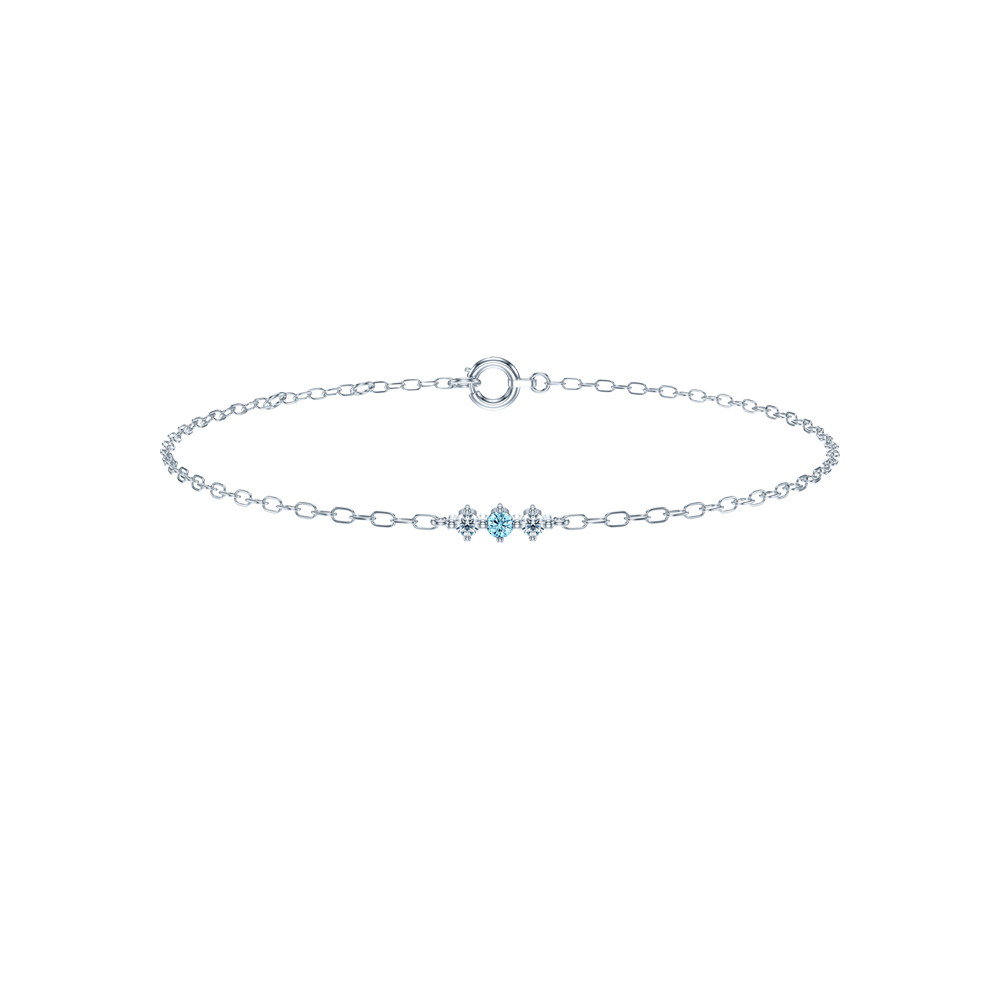 Lovers : 18K Sparkling blue diamond bracelet