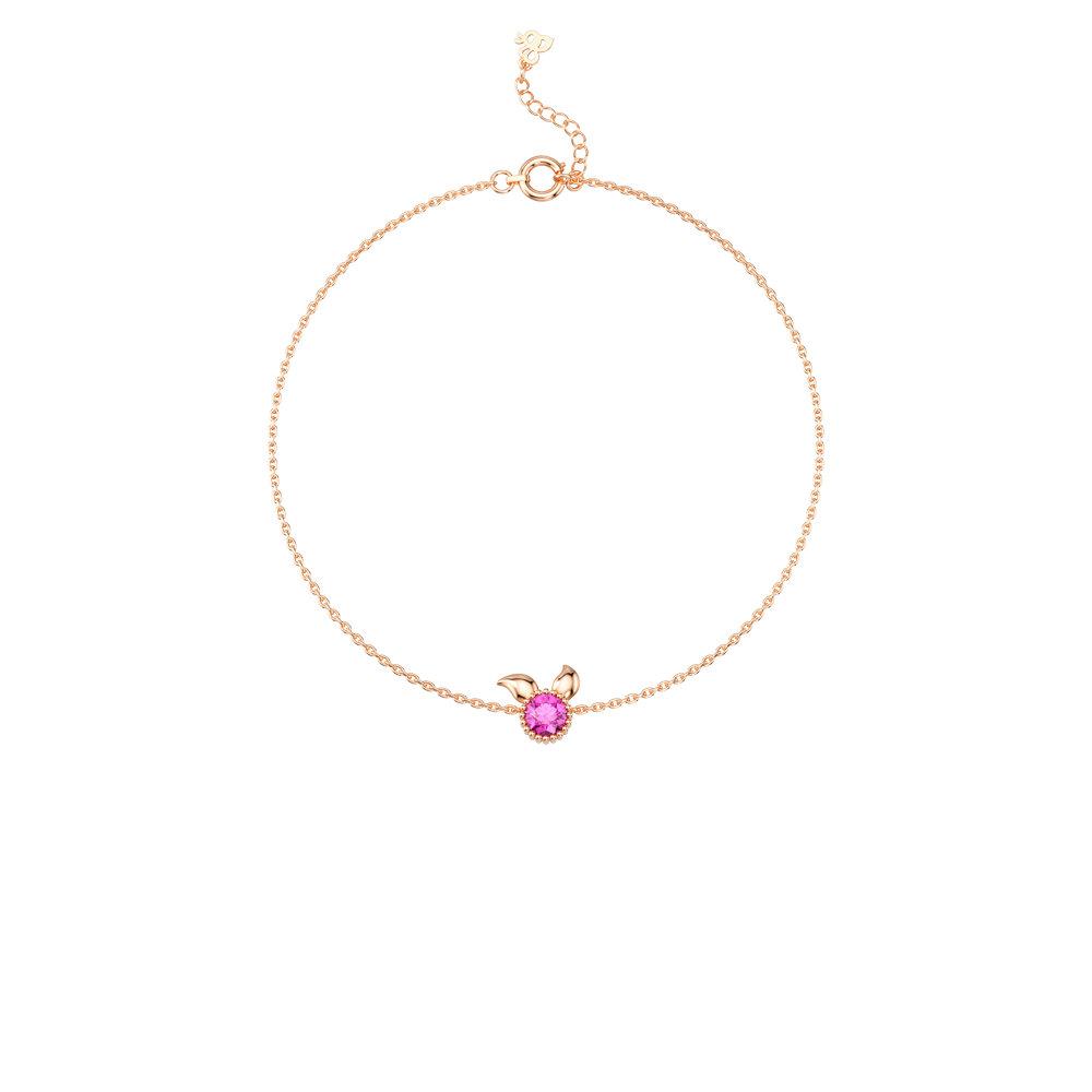 Winnie-the-Pooh Piglet : 10K Pink Sapphire Bracelet BRDW001