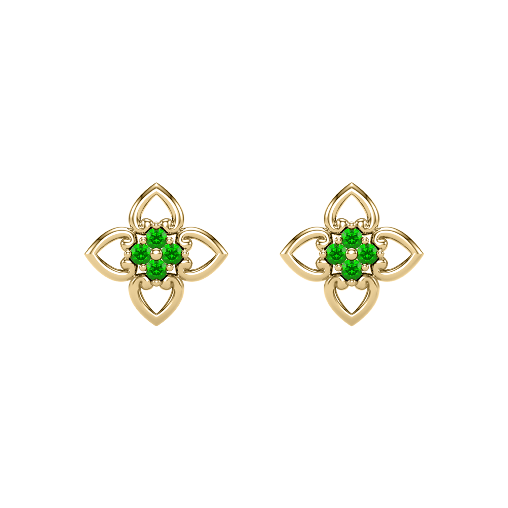 Aladdin Magic Love  :  10K Tsavorite Earrings EEDA003