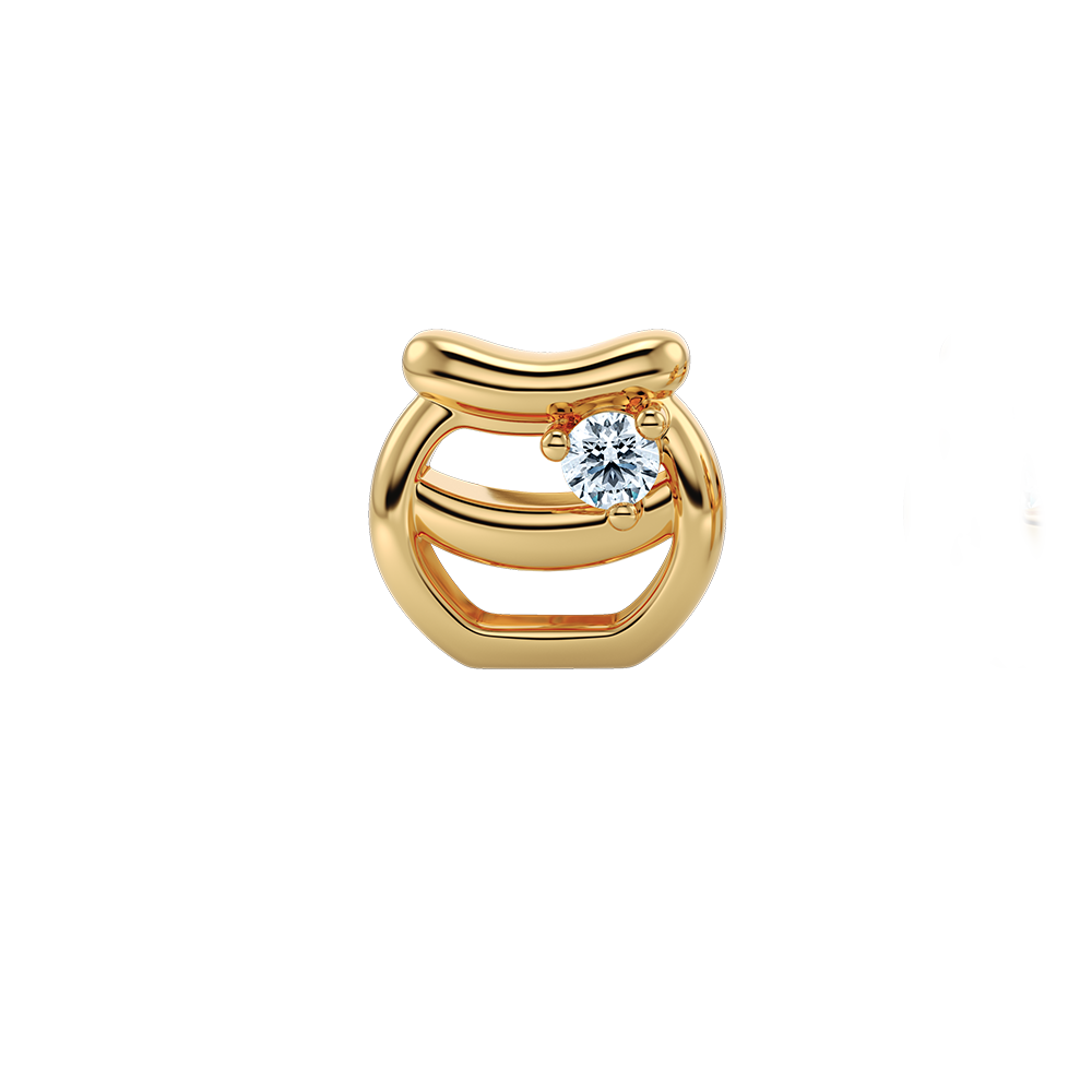Winnie-the-Pooh Honey : 10K Diamond Earring (Single)