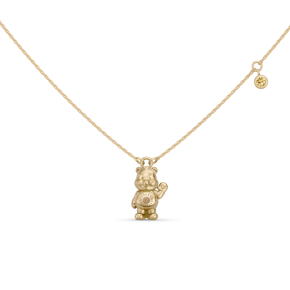 Crafted for Care Bears 10K Signature 3D Bear Necklace NN0310