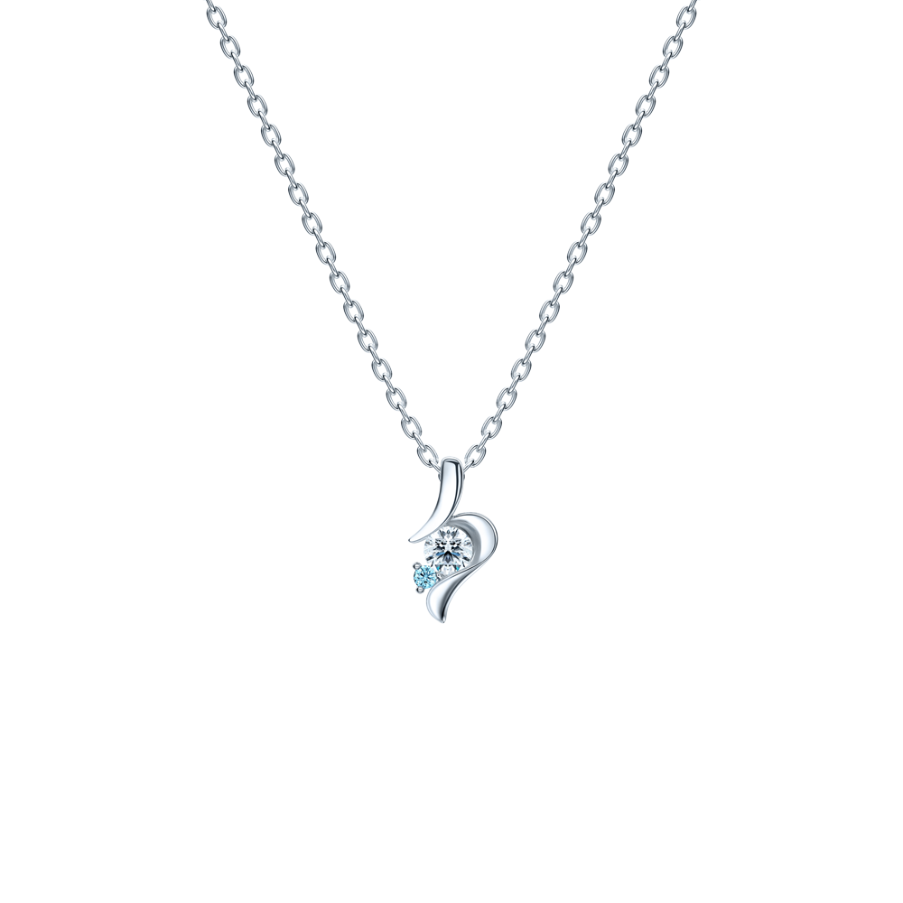Lovers : 18K Blue Lover Diamond Necklace