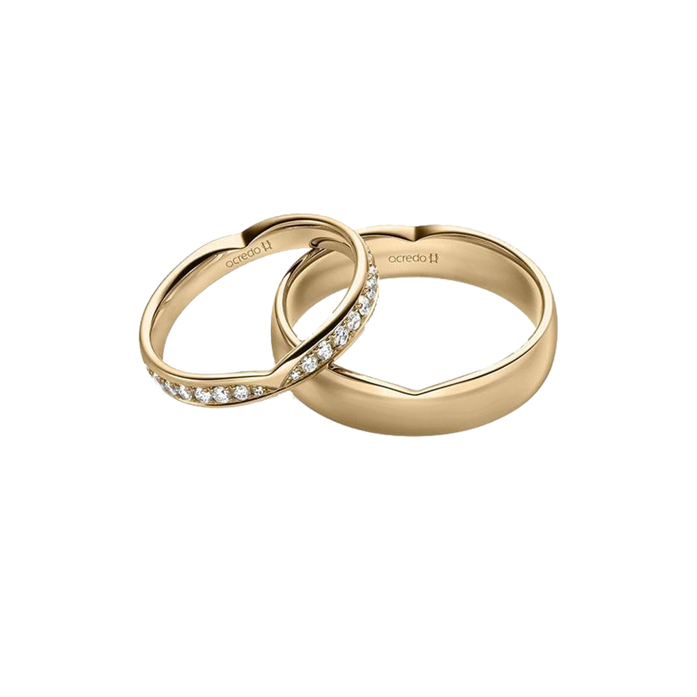 acredo wedding rings of German craftsmanship- RM0584+RF2584