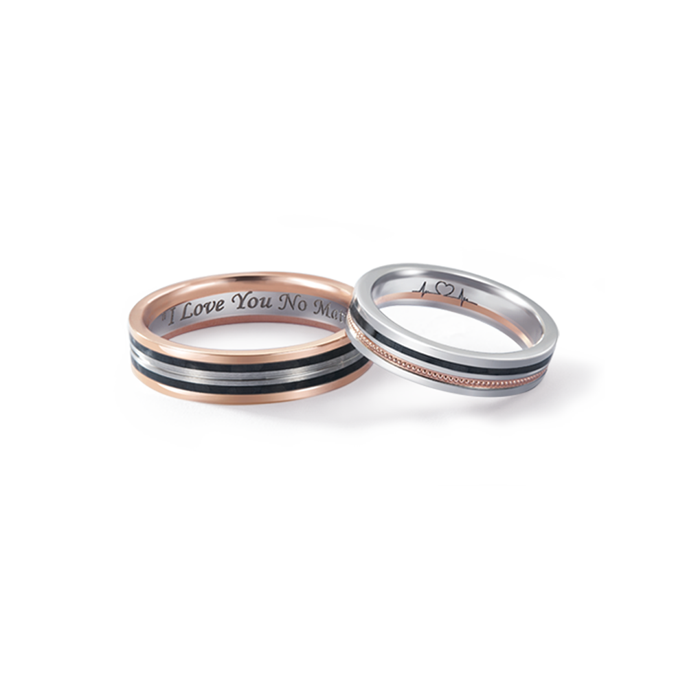 acredo wedding rings of German craftsmanship Carbon collection- RMF0510