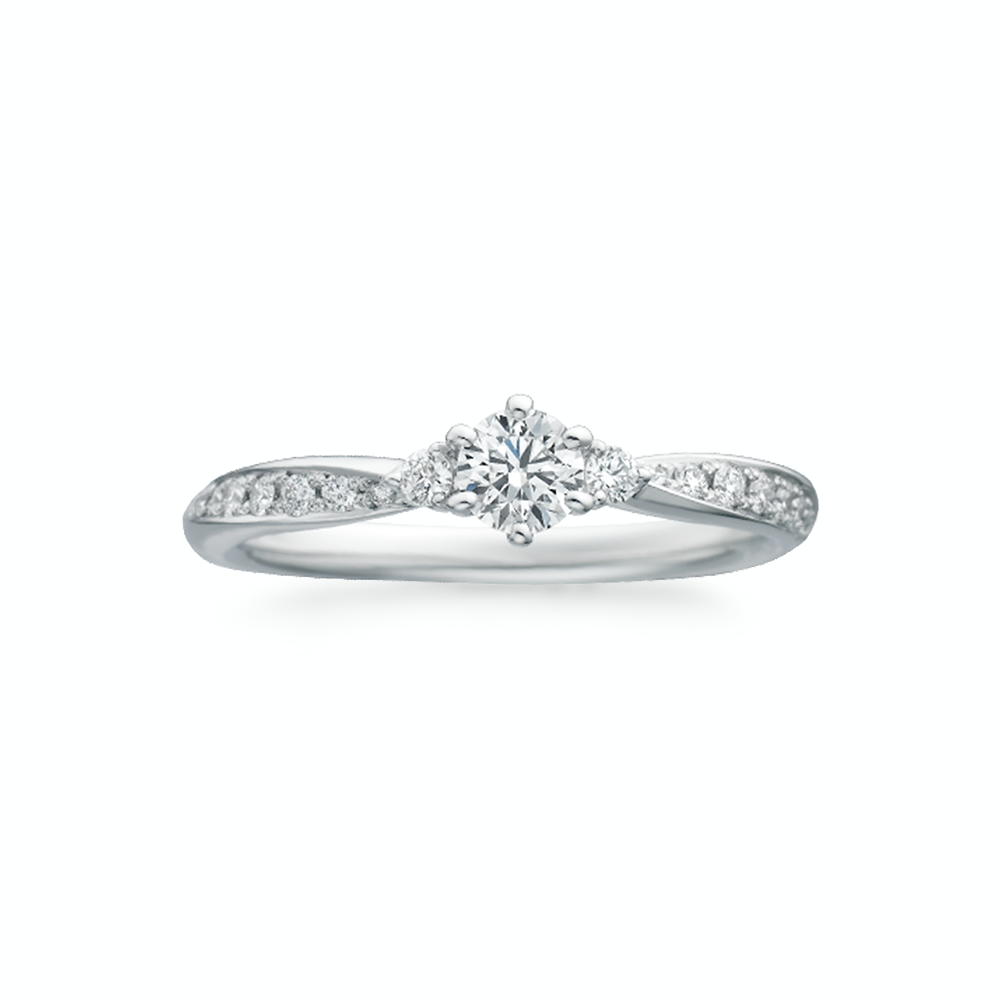 FANTASIA-Dazzling Star PT950 Platinum Engagement ring  RSDMJ_51