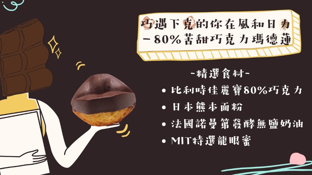 80%苦甜巧克力瑪德蓮 80%苦甜巧克力瑪德蓮
