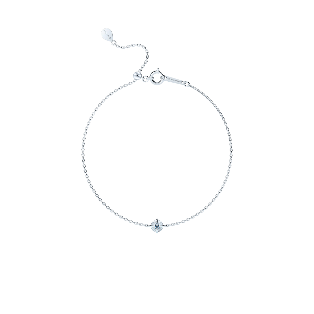 Perfect Me : Starlight 10K gold Solitaire diamond bracelet
