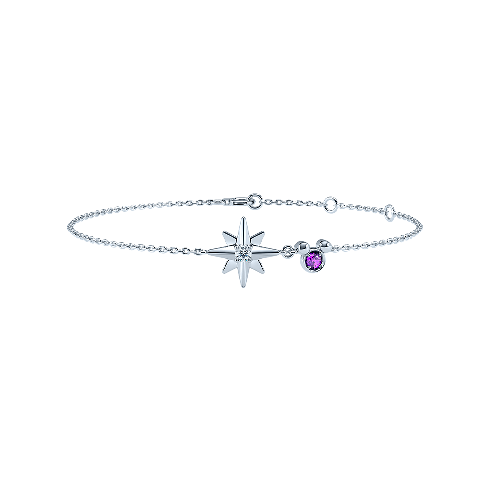 Mickey Mouse-shaped Magic Diamond Gold Bracelet BRDM001