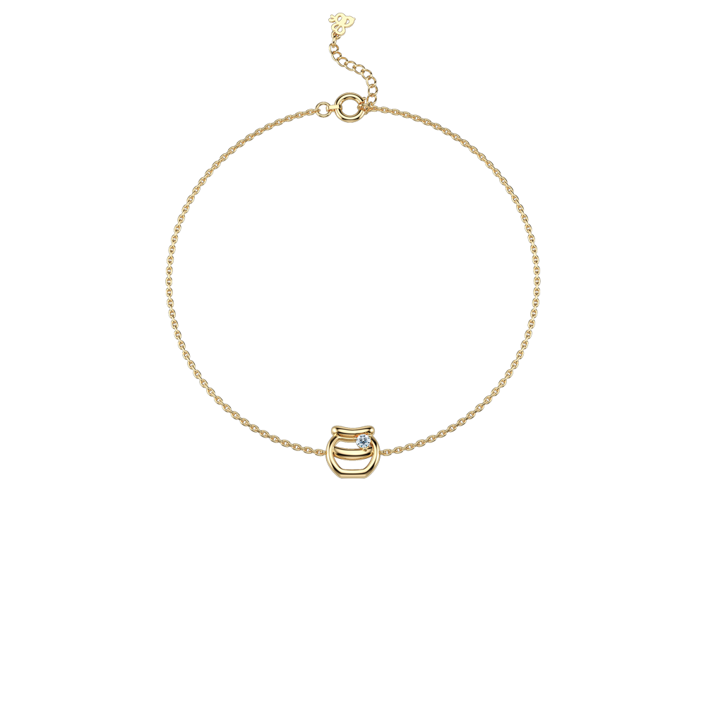 Winnie-the-Pooh Honey : 10K Diamond Bracelet BRDW003