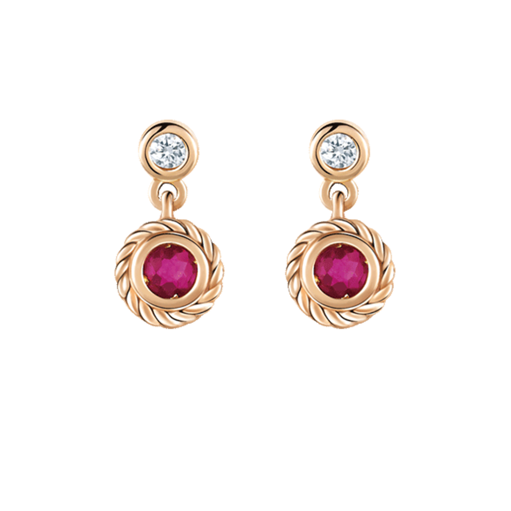 EE0115 Ruby earrings