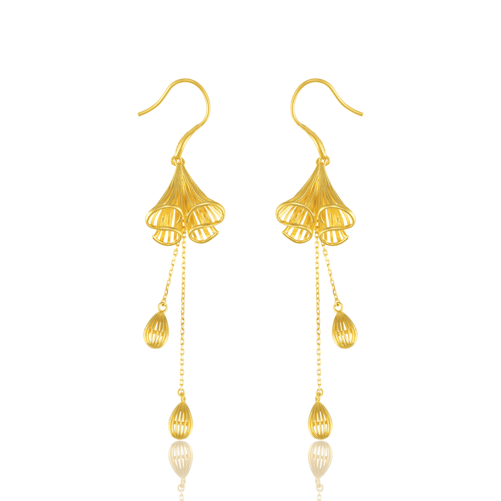 Graceful Dance 999 Pure Gold Earrings GE1050