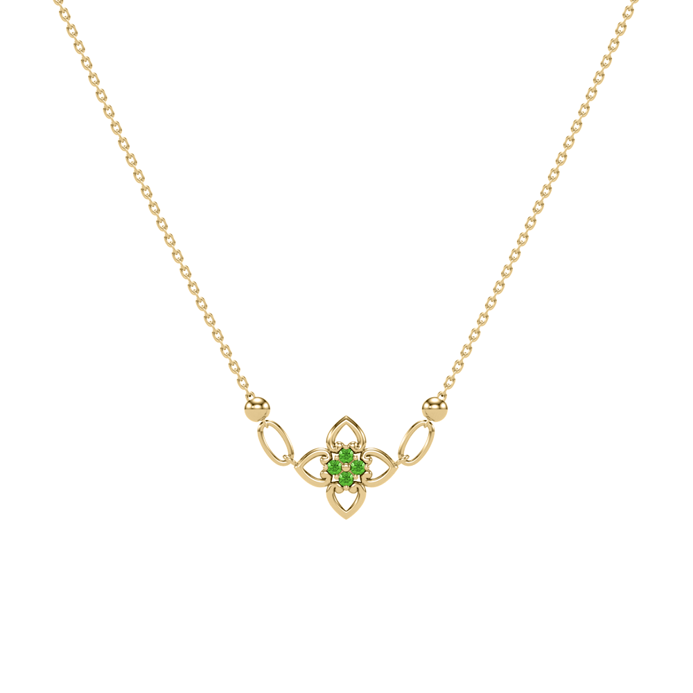 Aladdin Magic Love  :  10K Tsavorite Necklace NNDA003