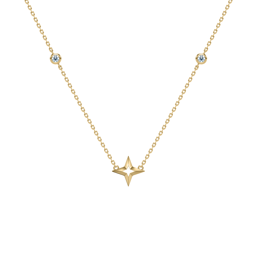 Aladdin Magic Love  :  10K Star Diamond Necklace NNDA006