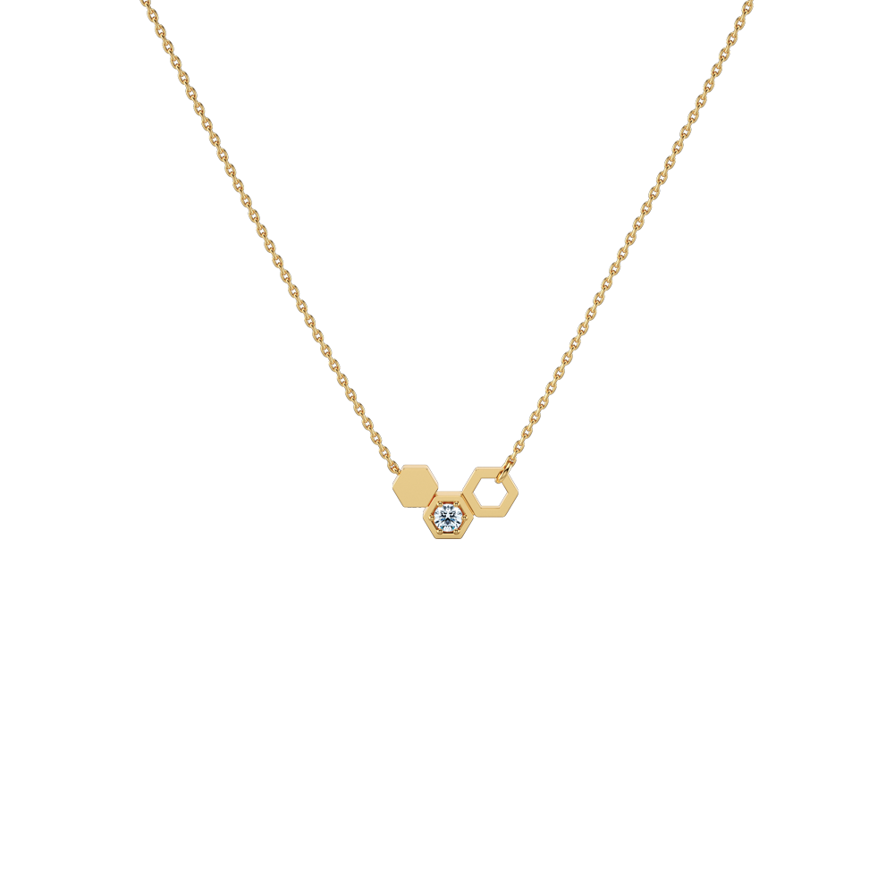 Winnie-the-Pooh The Bee : 10K Diamond Necklace NNDW004