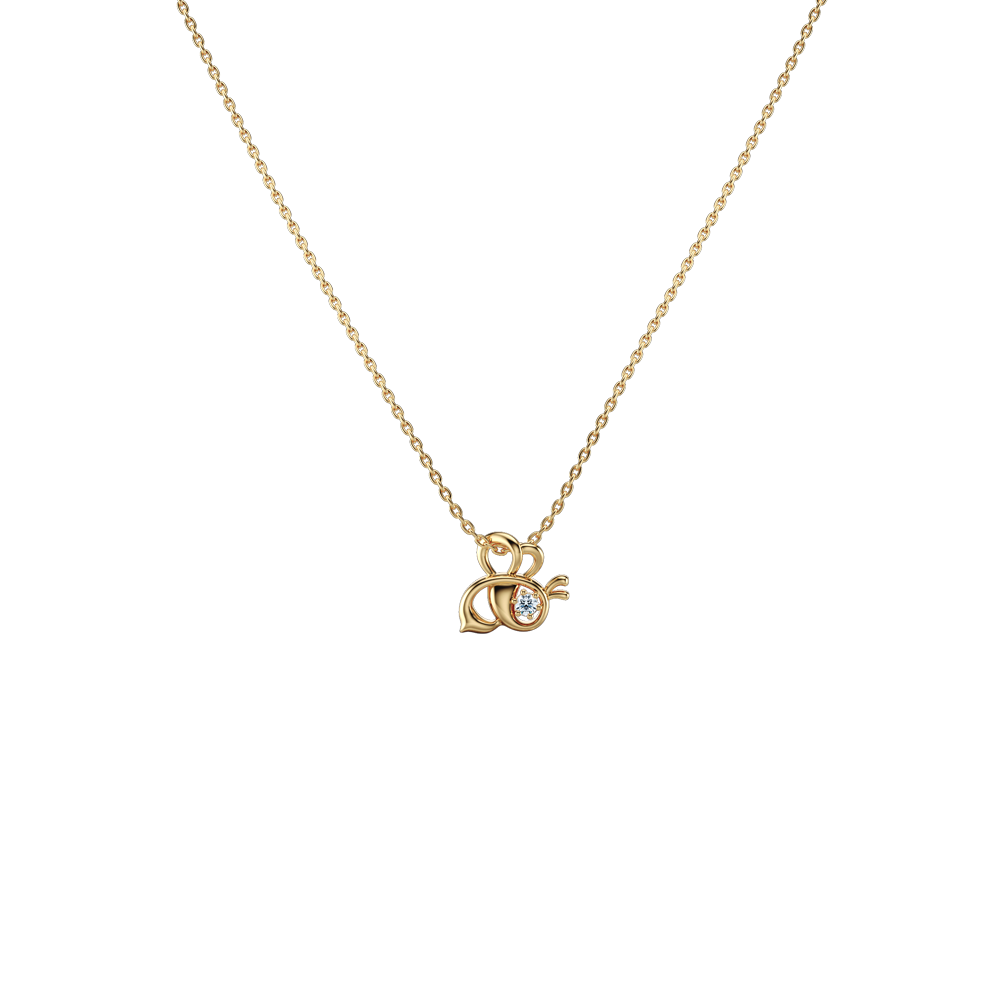 Winnie-the-Pooh The Bee : 10K Diamond Necklace NNDW005