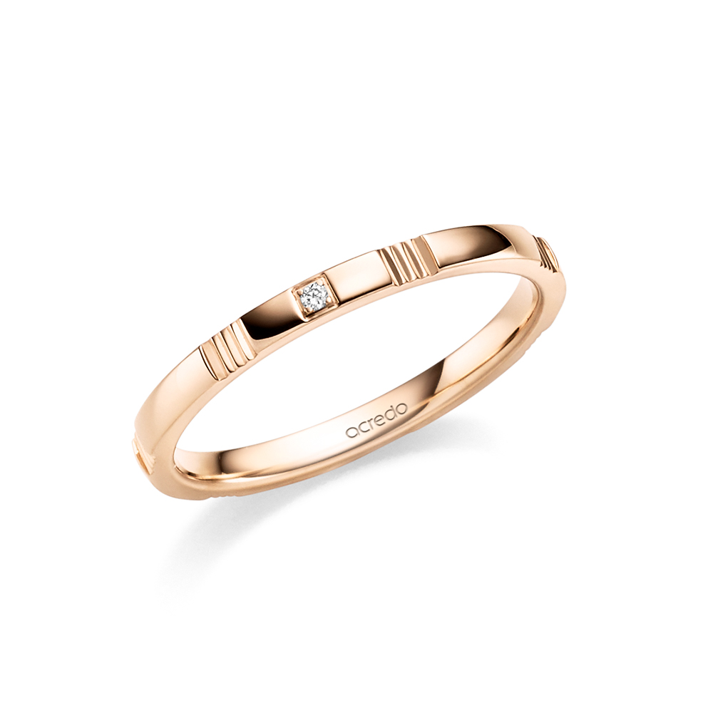 acredo Women's ring of German craftsmanship Facetted Connection Collection - RF0637
