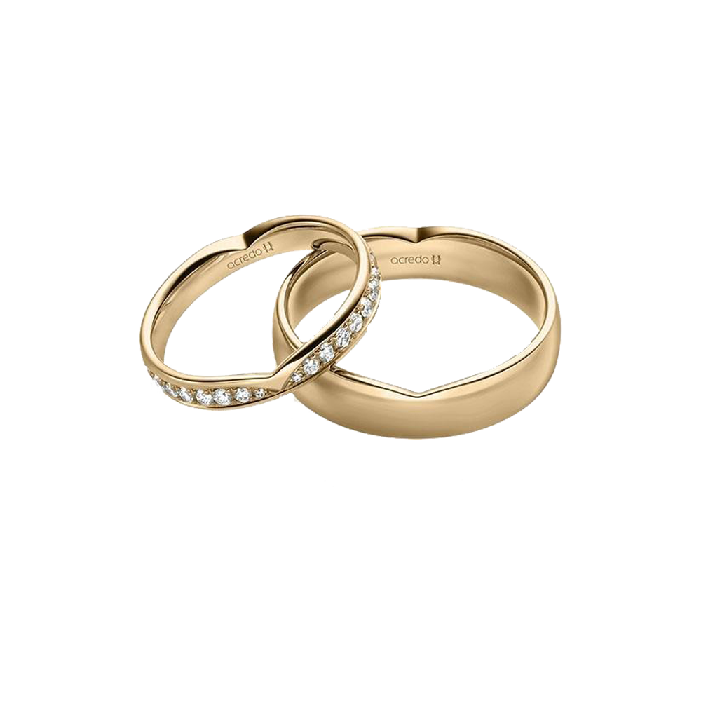 acredo wedding rings of German craftsmanship- RM0584S+RF2584S