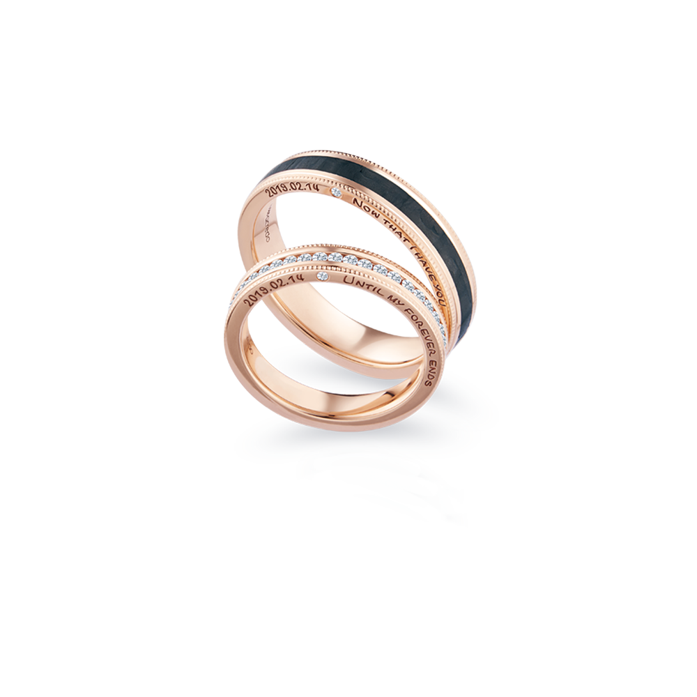 acredo wedding rings of German craftsmanship Carbon collection- RMF0574