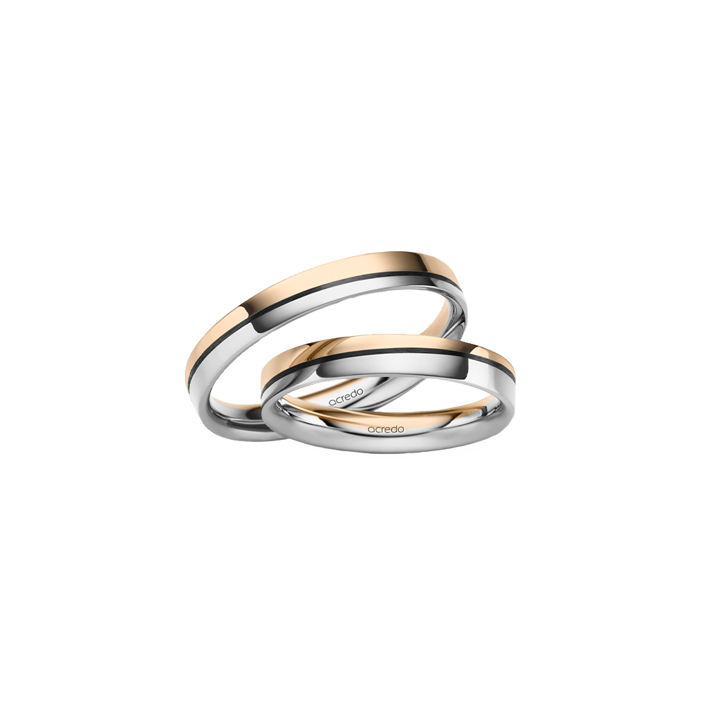 acredo wedding rings of German craftsmanship Carbon collection- RMF0613