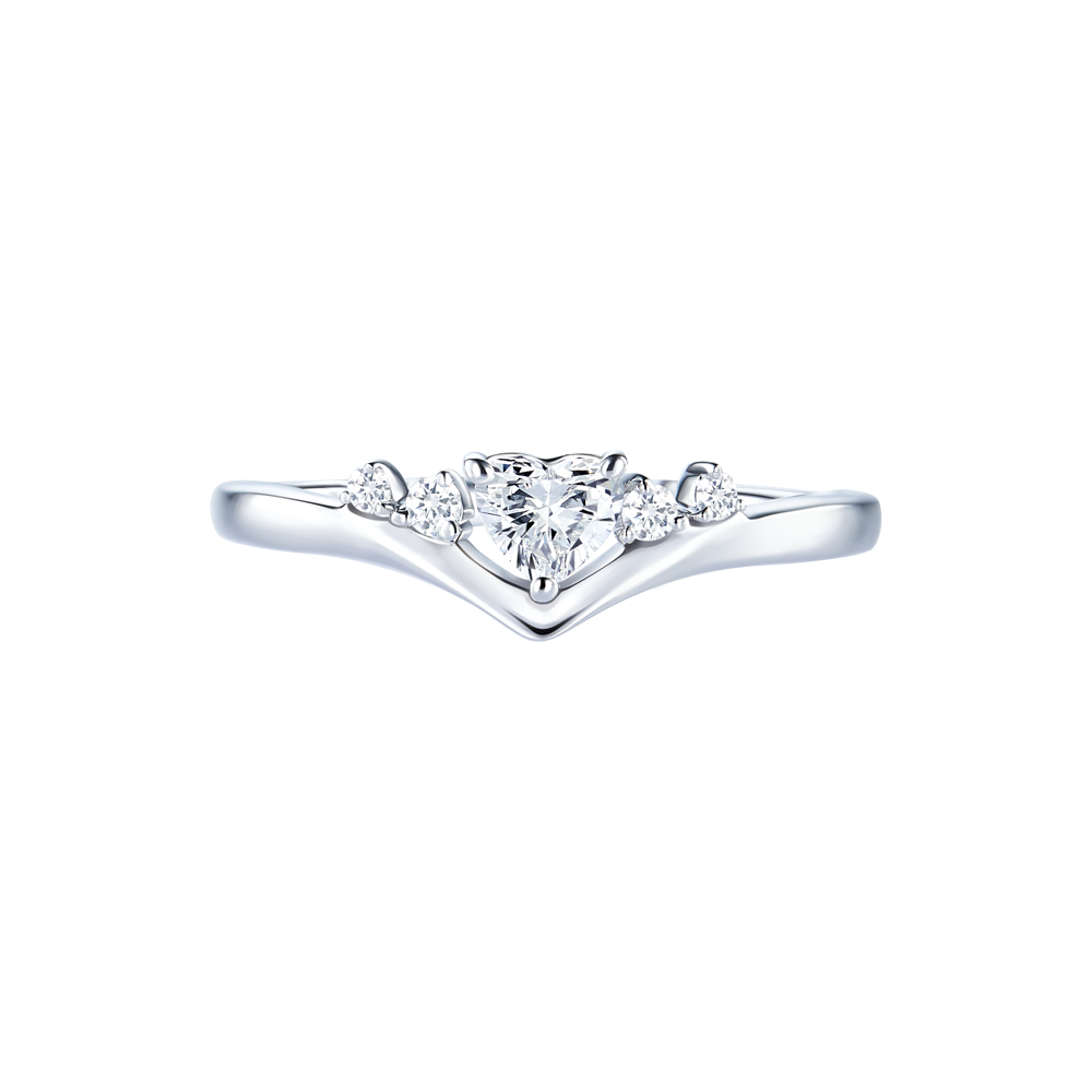 RS8681 Heart- shaped Diamond Ring